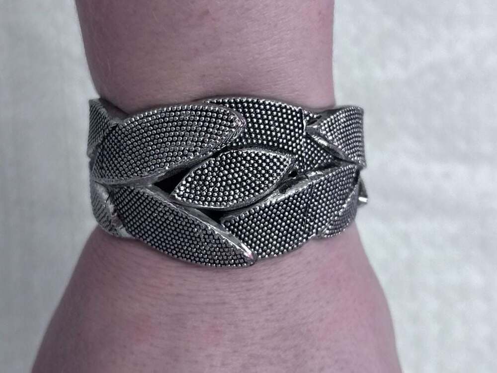 Vintage Leaf bracelet cuff